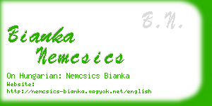 bianka nemcsics business card